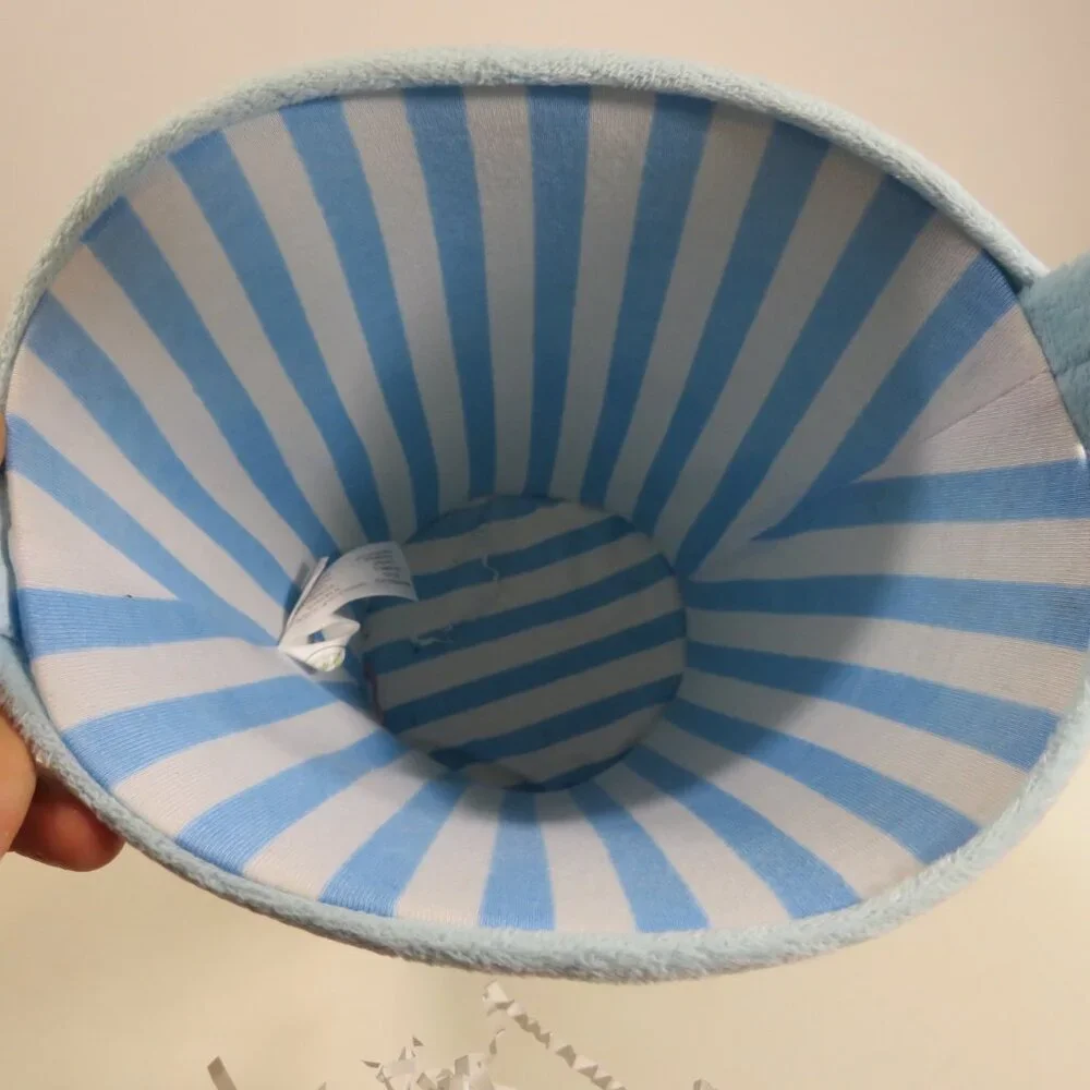hippity hoppity fabric covered Easter basket baby blue